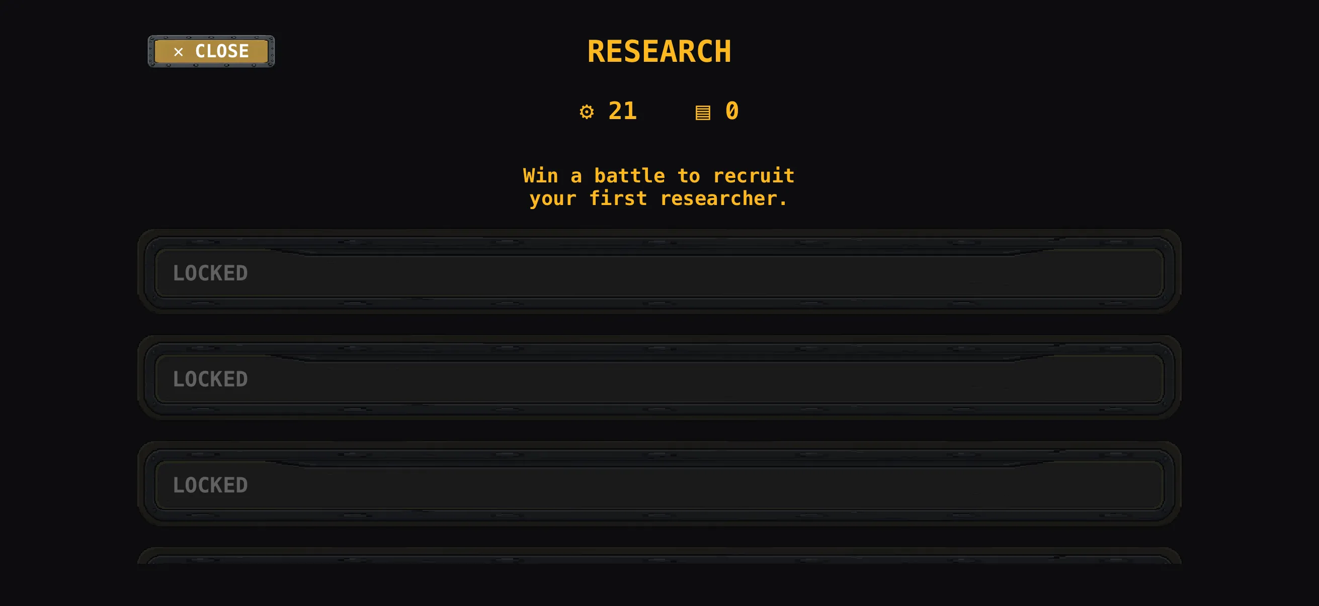 Research lab screen